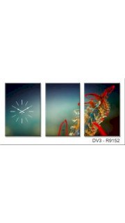 Design O Vista Three Panel Painting Clock 67