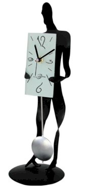 Janya Design Metal Man Standing Table Clock