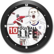 Shop Mantra Wayne Rooney Football Is My Life Round Analog Wall Clock (Black)