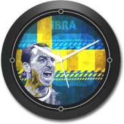 Shop Mantra Zlatan Ibra Sweden Football Round Analog Wall Clock (Black)