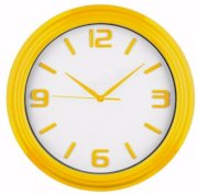 Premier Housewares Wall Clock - Yellow