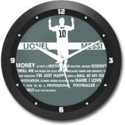 Shop Mantra Lionel Messi Quote Minimal Round Analog Wall Clock (Black)