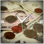 WebPlaza Change Money Analog Wall Clock (Multicolor) 