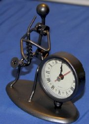 Desk Clock with Hand-made Groovy Sax SaxophonePlayer