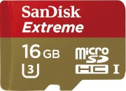 Sandisk Extreme MicroSDHC 16GB UHS-I U3 with Adapter