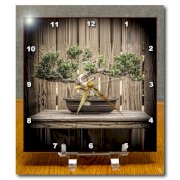 3dRose dc_77214_1 Bonsai on a Stand-Desk Clock, 6 by 6-Inch