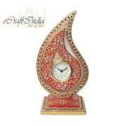 Bajya White Crystal Trophy Clock