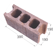 Gạch Block xây rỗng Phước An tường 200mm (390x190x190)