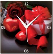  WebPlaza Valentine Love Gift Analog Wall Clock (Multicolor) 
