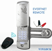 Khóa điện tử cửa kính bằng thẻ và mã số Evernet point I