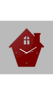 Creative Width Decor Sweet Home Red Wall Clock