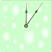 Rikki KnightTM Ghost Green Bubbles Design Design 6" Art Desk Clock