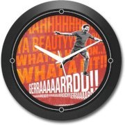 Shop Mantra Steven Gerrard Celebration Round Clock Analog Wall Clock (Black)