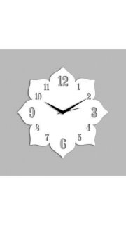 Creative Width Decor Numbered Petals White Wall Clock