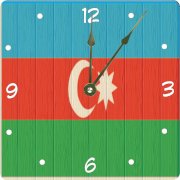 Rikki KnightTM Australia Flag on Distressed Wood Design 6" Art Desk Clock