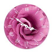 Đồng hồ treo tường Clockadoodledoo Pink Rose Flower