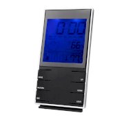 F&G Black Alarm Clock Digital Humidity Temperature Calendar Weather Station