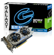 Galaxy GeForce GTX750 GC 2GB (75NPH8DV9JXX) (Nvidia GeFore GTX 750, 2048MB GDDR5, 128 bit, PCI-E 3.0)