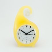 Quartz Movement Water Proof Analog Shower Clock with Suction Cup - Yellow
