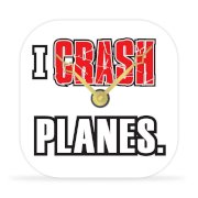 I Crash Planes - Desk Clock - 4 in