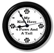 Đồng hồ treo tường Houzz: My Kids Have 4 Paws and a Tail Wall Clock