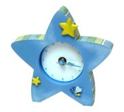 Iwgac Home Bedroom Decorative Roman Tender Embrace Star Clock Boy Baby Shower Gift Blue