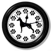 Đồng hồ treo tường Houzz: Doberman Pinscher Silhouette Wall Clock