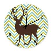 Đồng hồ treo tường Clockadoodledoo Deer With Angled Background Illustration