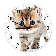 Đồng hồ treo tường Clockadoodledoo Kitten Blue Eyes