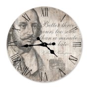 Đồng hồ treo tường clockadoodledoo William Shakespeare Quote 1