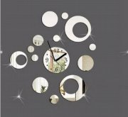 Wall Acrylic Clock Ring Modern Design Luxury Mirror 3d Crystal Watches Living Room