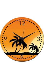 Mesleep Palm Wall Clock (Pack Of 1)