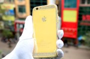 iPhone 6 đúc vỏ vàng nguyên khối và đính kim cương