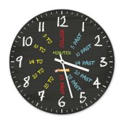 Đồng hồ treo tường Clockadoodledoo Teaching Clock – Chalkboard
