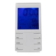 F&G White Alarm Clock Digital Humidity Temperature Calendar Weather Station