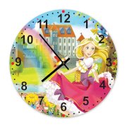 Đồng hồ treo tường Clockadoodledoo Rainbow Princess Castle