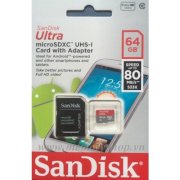 Sandisk Ultra MicroSDXC 533X 64GB Class 10