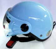 Mũ bảo hiểm nửa đầu GRS A33K màu xanh biển bóng có kính