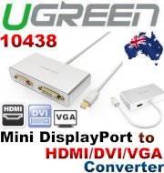 Bộ chuyển đổi 3-in-1 Mini DisplayPort to HDMI/DVI/VGA Ugreen 10438
