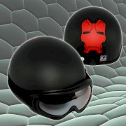 Mũ bảo hiểm HERO - HR1 - Iron Man (đen) Kính X400