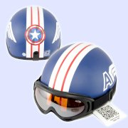 Mũ bảo hiểm cao cấp HERO - HR1 - Captain America (Kính x400)