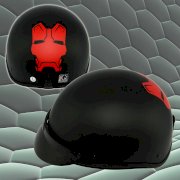 Mũ bảo hiểm HERO - HR1 - Iron Man (đen) không kính