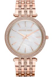 Đồng hồ Women's Rose Golden Stainless Steel Darci Three-Hand Glitz Watch MK3220