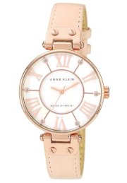Đồng hồ Anne Klein Watch, Women's Peach Leather Strap 34mm