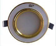Đèn downlight âm trần mặt mờ viền vàng 7W mặt kính chống loá TLC-DLCCVV7