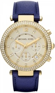 MICHAEL KORS Leather Parker Glitz Watch 39MM  276414