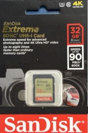 Thẻ nhớ Sandisk Extreme SDHC 32GB 600X - (Class 10)