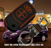 Bao da bọc chìa khóa cao cấp cho xe Mazda3S luckeasy