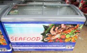 Tủ đông thực phẩm Thái Lan Nucab 350 lít kính cong (Màu xanh)