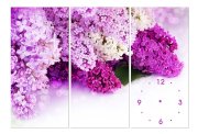 Tranh đồng hồ hoa lavender tím TĐH56